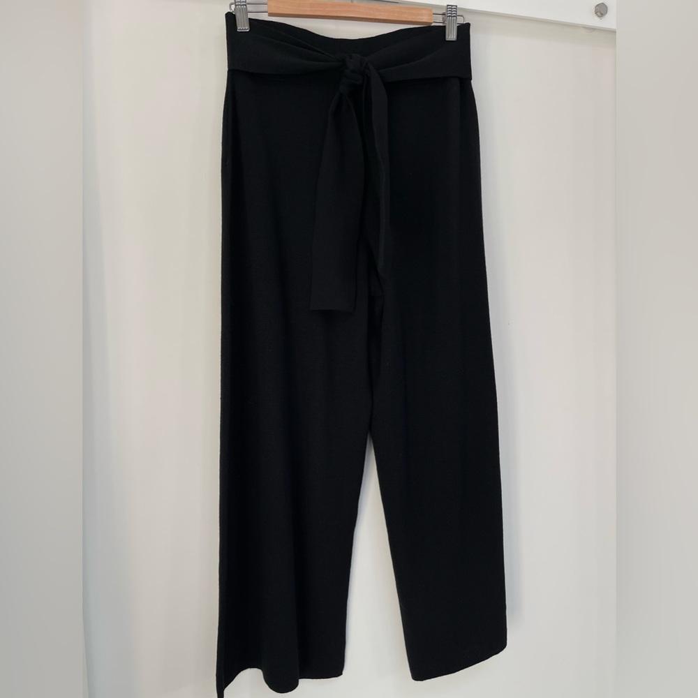 Black knit wide leg pants from Anthropologie. Barely worn, excellent condition!